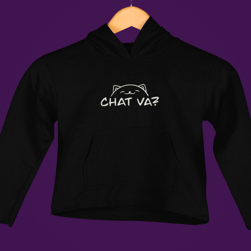 Child Hoodie Black Chat Va