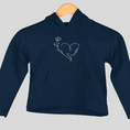 Load image into Gallery viewer, Child Hoodie Navy Amour Heart
