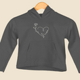 Load image into Gallery viewer, Child Hoodie Gray Amour Heart
