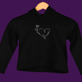 Load image into Gallery viewer, Child Hoodie Black Amour Heart
