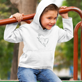 Load image into Gallery viewer, Child Hoodie White  Amour Heart
