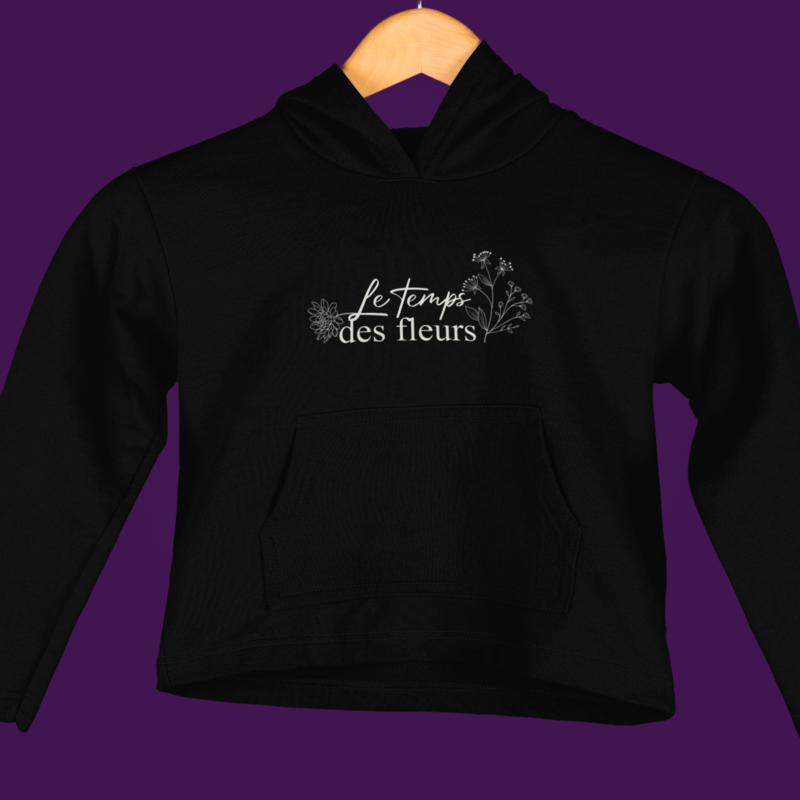 Child Hoodie Black Le Temps des Fleurs