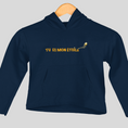 Load image into Gallery viewer, Child Hoodie Navy Tu es Mon Etoile
