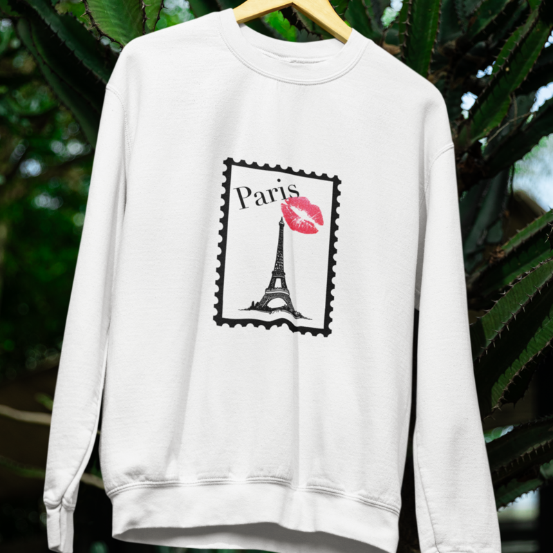 Sweater White Stamp Paris