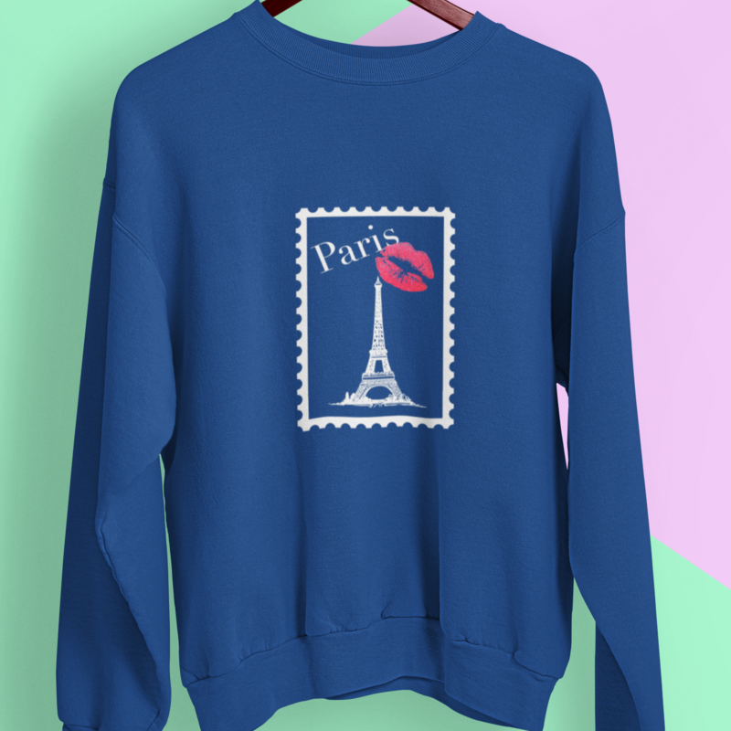 Sweater Navy Stamp Paris