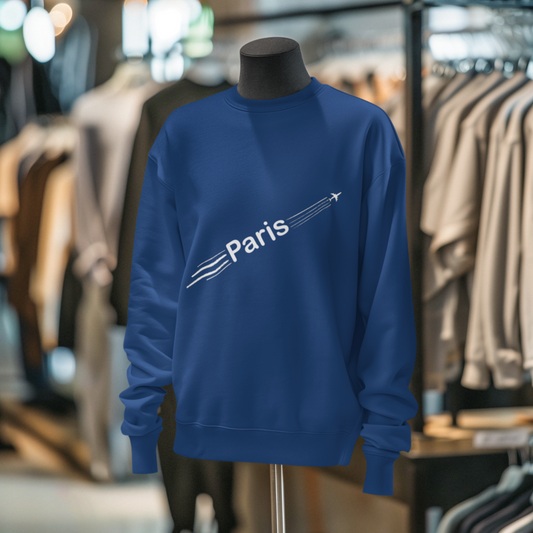 Sweater Navy Airplane Paris