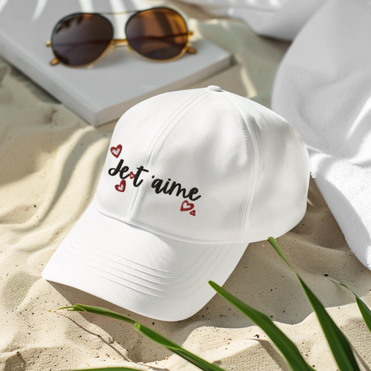 Casquette blanche Je t'Aime