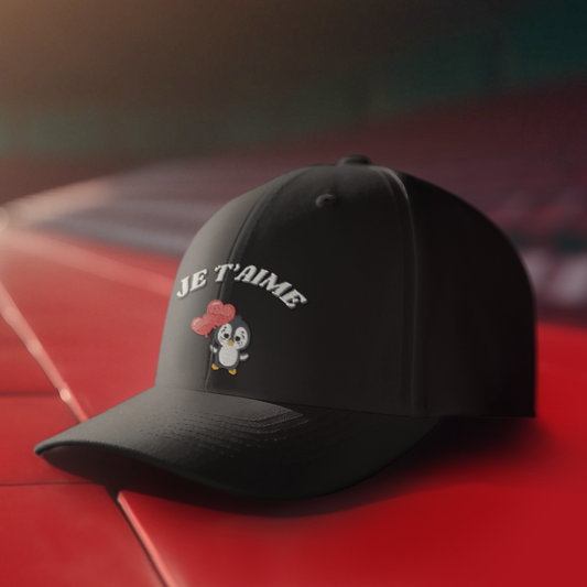 Casquette noire Je t'Aime Penguin