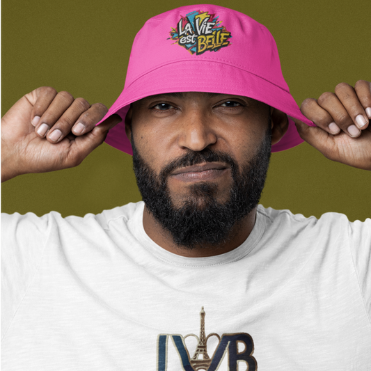 Hat Bob Pink La Vie Est Belle Graffiti