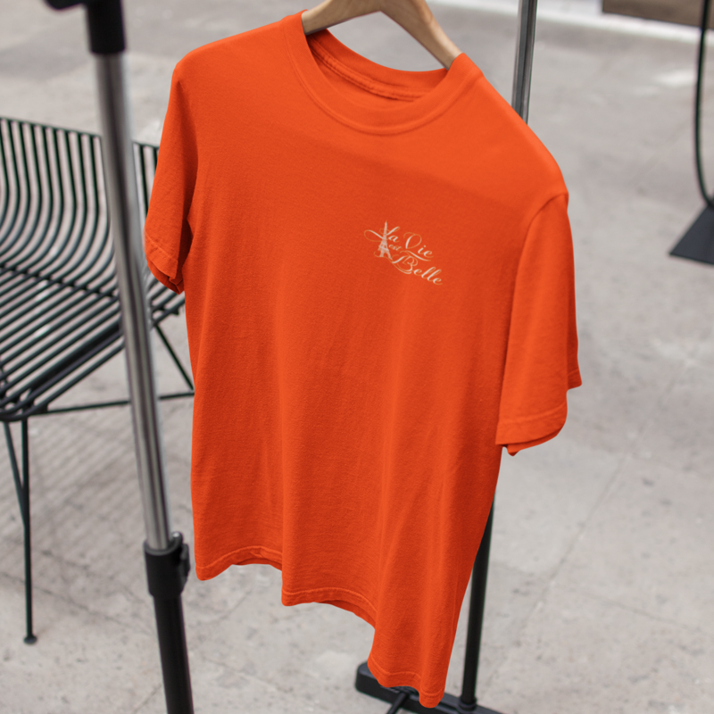 Tee Shirt orange La Vie Est Belle