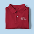 Load image into Gallery viewer, Polo Shirt La Vie Est Belle Customizable red wine
