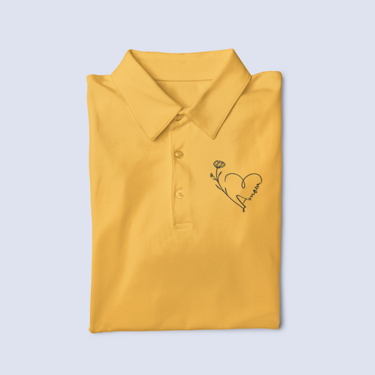 Polo Shirt Amour With Flowers