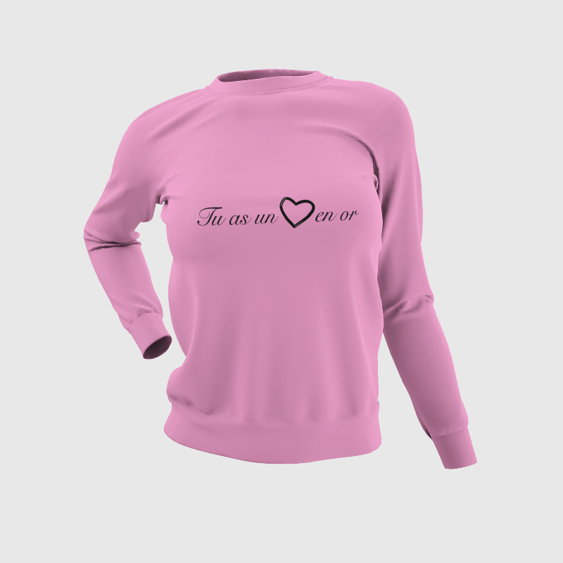 Sweater Pink  Tu as un Coeur en Or