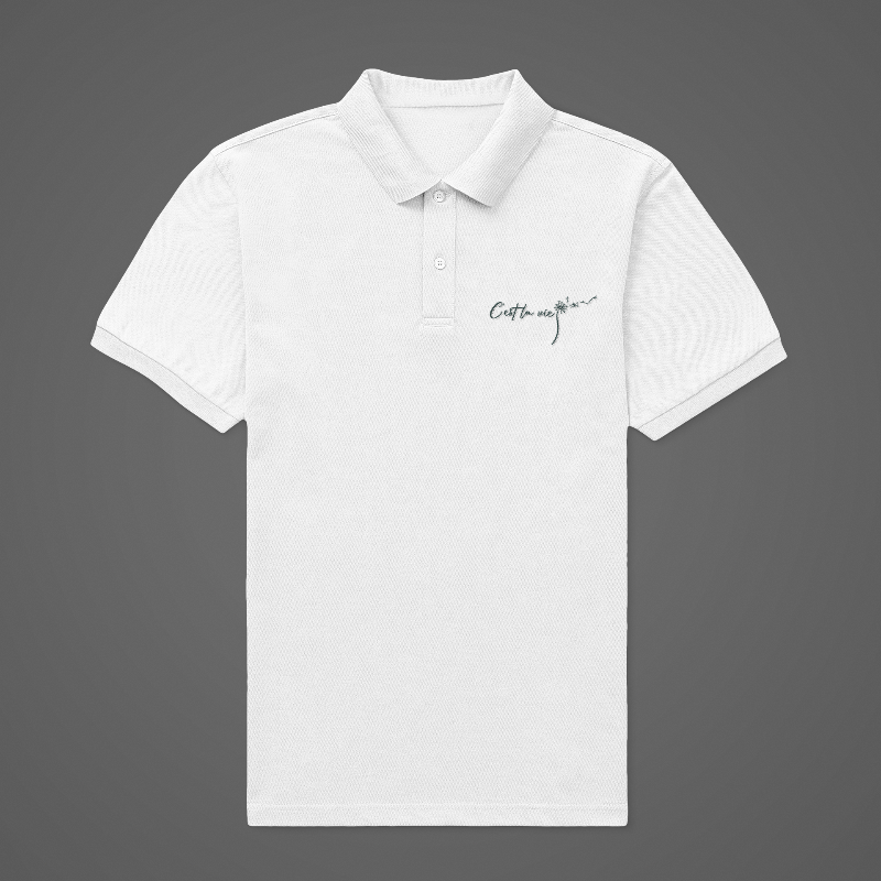 Polo Shirt White C'est La Vie