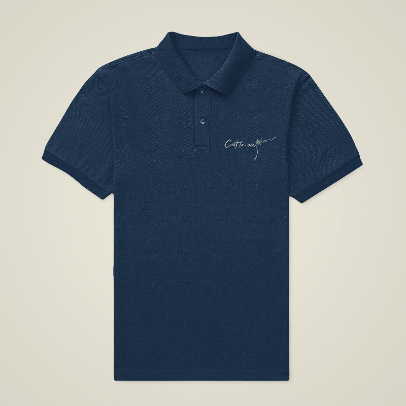 Polo Shirt Navy C'est La Vie