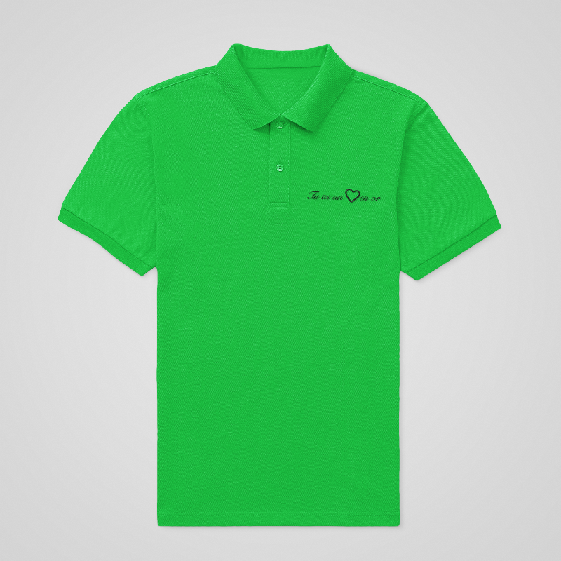 Polo Shirt Green Tu as Un Coeur en Or