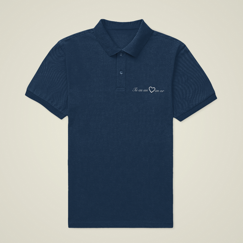 Polo Shirt Navy Tu as Un Coeur en Or