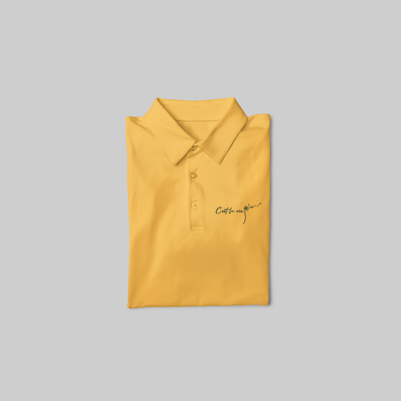 Polo Shirt Yellow C'est La Vie