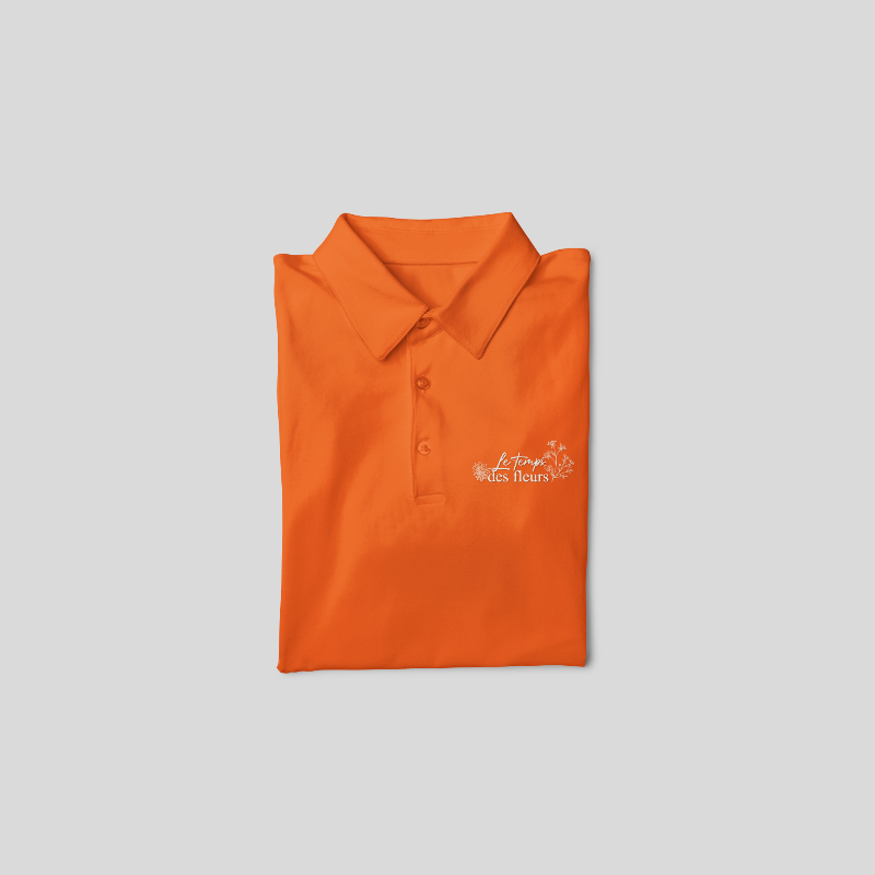 Polo Shirt Orange  Le Temps Des Fleurs