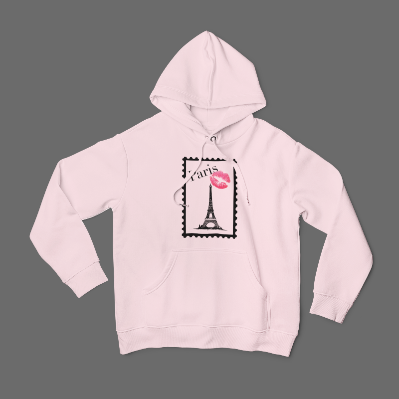 Hoodie Pink Stamp Paris