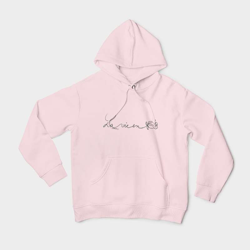 Hoodie La Vie en Rose Pink