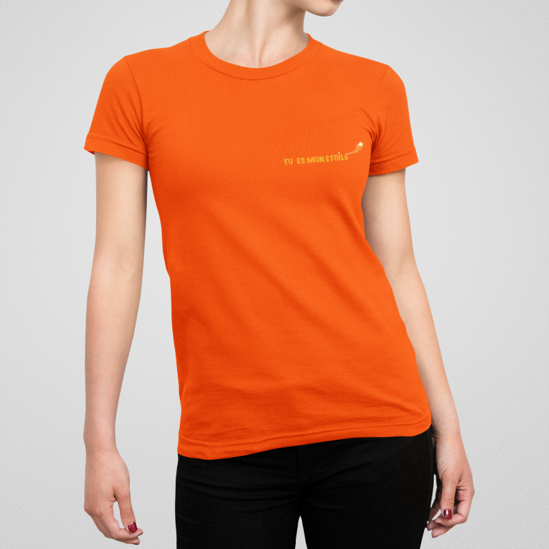 Tee Shirt Orange  Tu es Mon Etoile